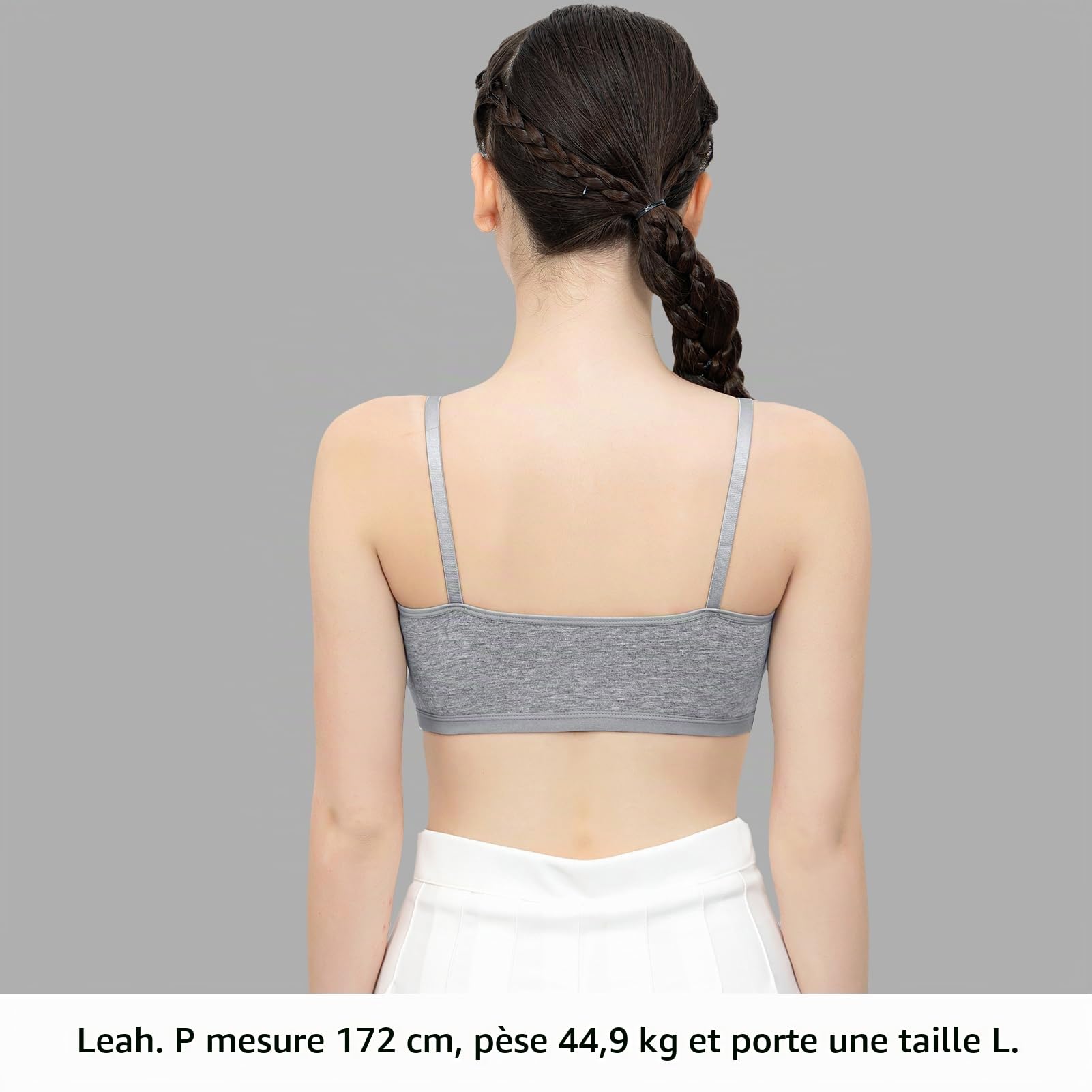 SALIA GIRL Soutiens-Gorge Camisoles de Sport en Coton pour Adolescentes, Tailles 10 à 16, avec Bretelles réglables et Coussinets Fixes