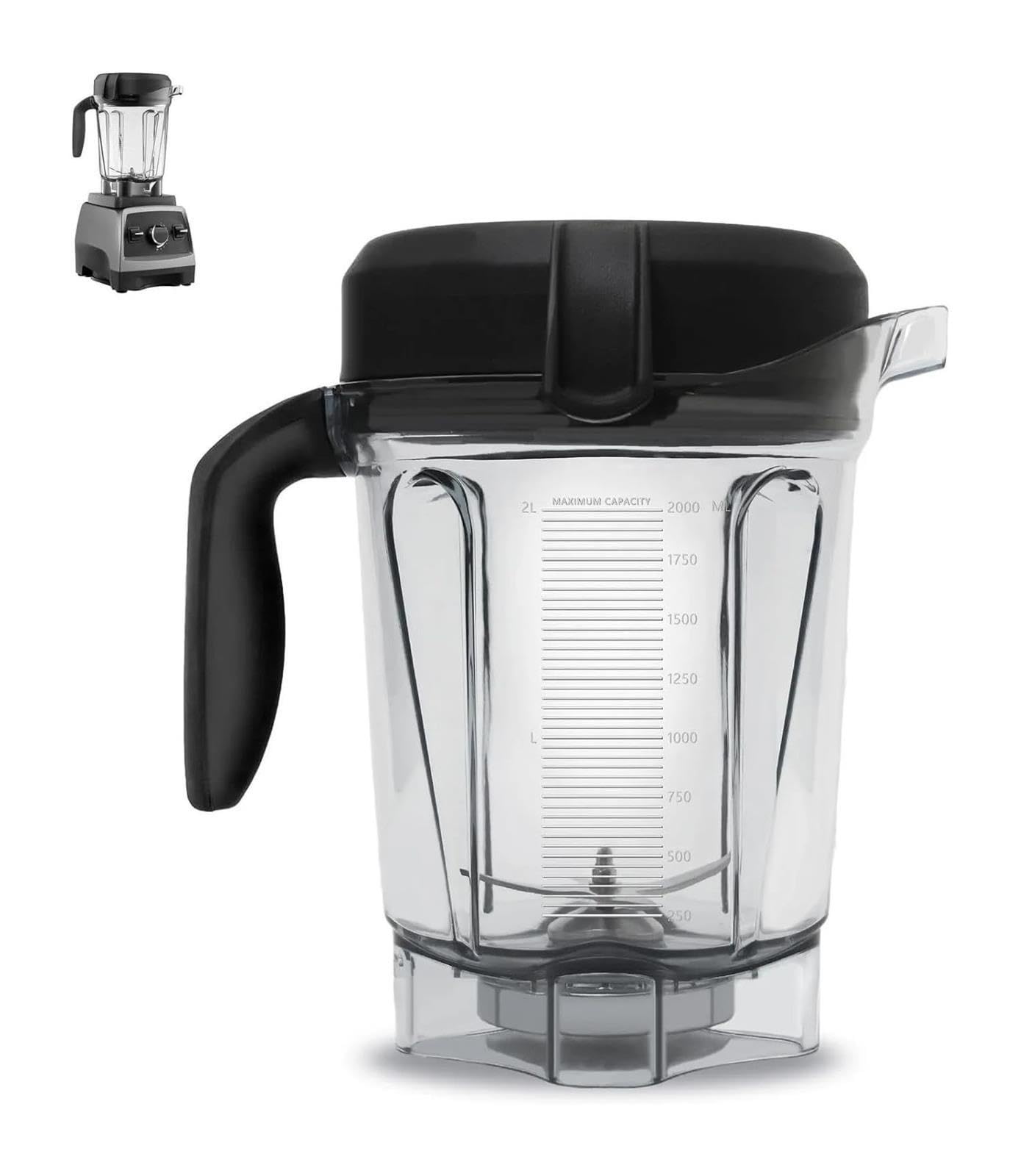 Genérico Taza Licuadora Perfil Bajo 64 Oz 2L Compatible con Vitamix 750 780