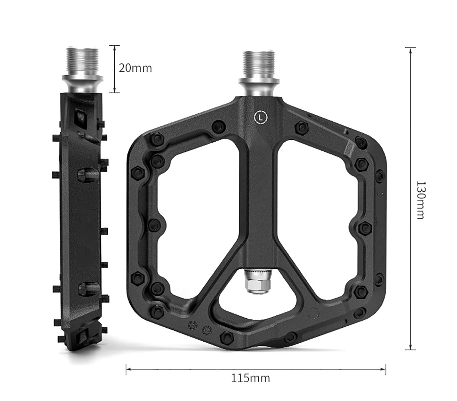 Pedali Piatti JAWBONE MTB/Bici Da Strada In Composito - Cuscinetti Sigillati - Vari Colori - Foto 4