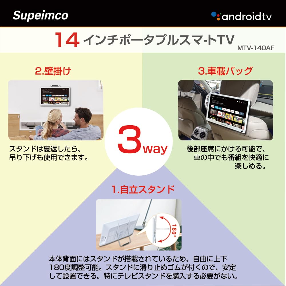 14インチ 液晶テレビ スマートテレビ(Android TV) 地デジ内蔵 14インチ 液晶テレビ スマートテレビ(Android TV) 地デジ内蔵