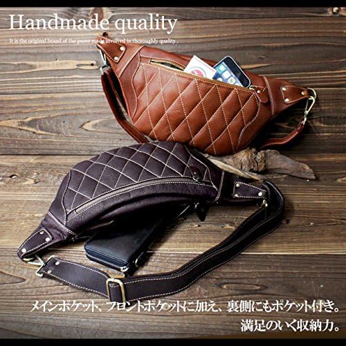 Amazon | [デイズアート] ボディバッグ レザー メンズ 本革 ダイヤ