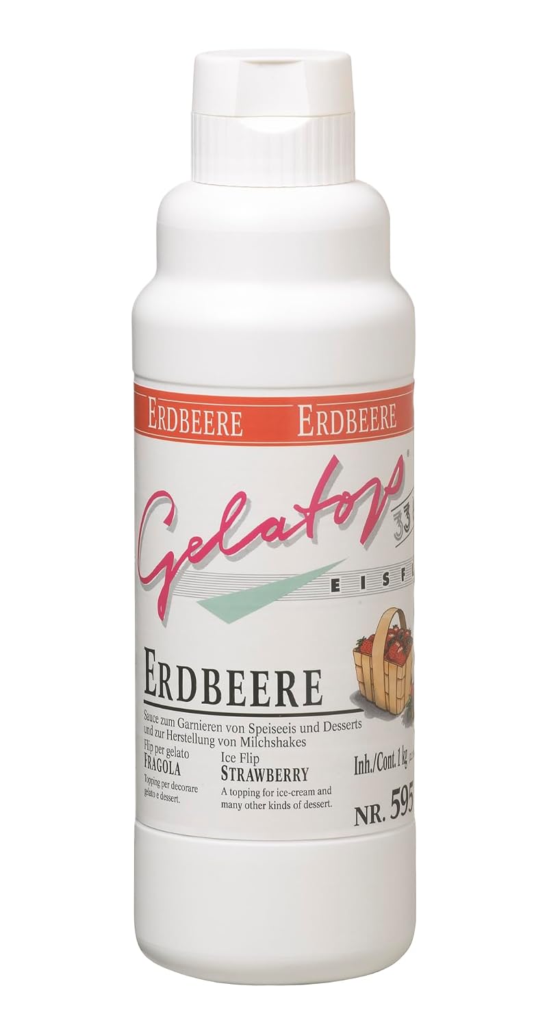 Dreidoppel Strawberry Dessert Sauce, 2.2 lb Pack, Kosher Certified, 10% Strawberry Pulp