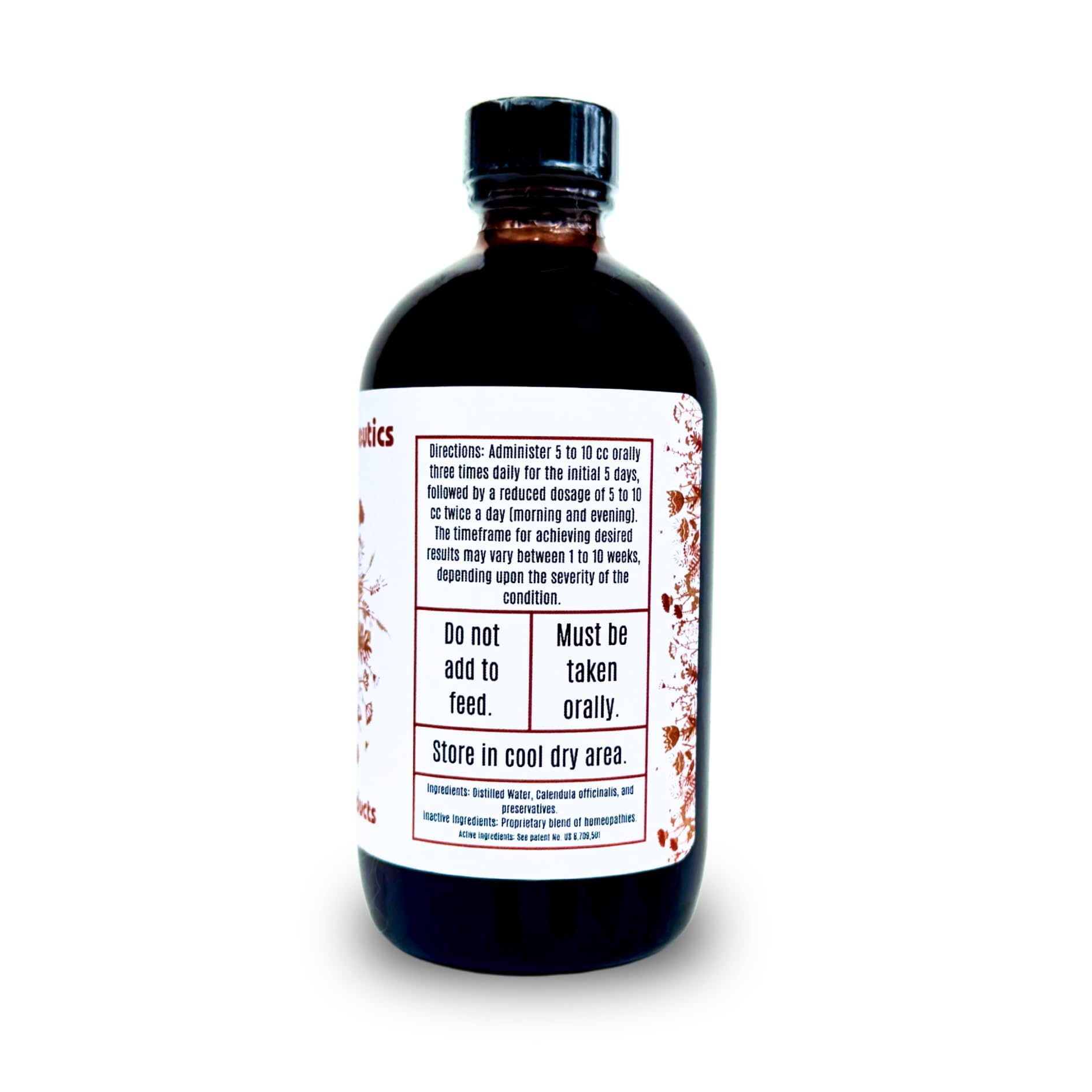 Natural Allergy, Cough, and Respiratory Relief Formula for Horses, Dogs, and Cats, Calendula Blend, Respiratory Support Supplement, Corazón Therapeutics (8 oz) — Amazon image 3