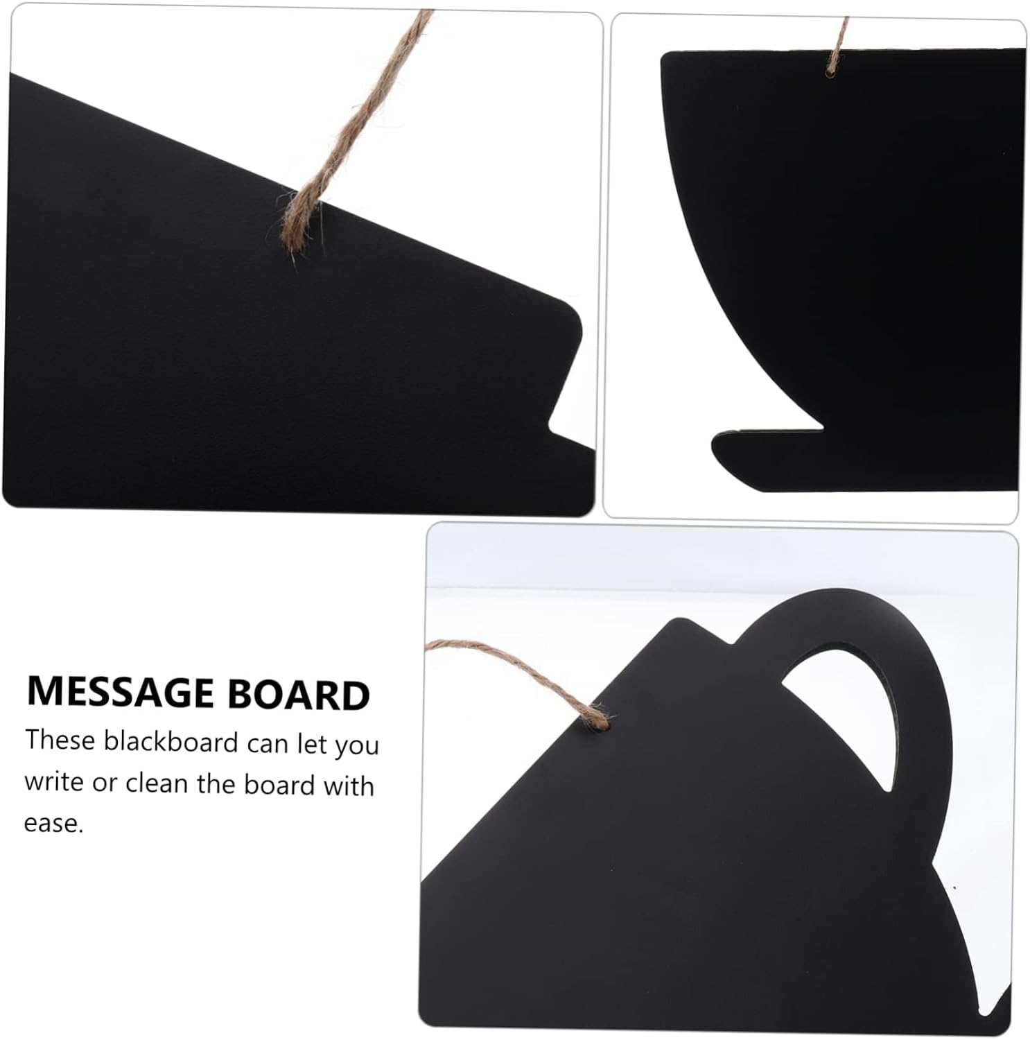 GLEAVI 1pc Wooden Chalkboards for Display Hanging Blackboard Message Board with Creative Design for Writing Painting Premium Easy to Clean for Home Decor