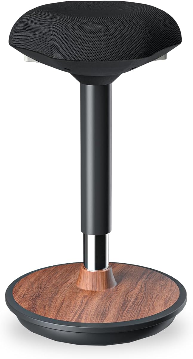 Standing Stool,Ergonomic Standing Desk Chair - Height Adjustable 23.2-33 Inch with Wobble Motion and Non-Slip Base, Swivel Rocking Stool for Office, Classroom, Home Use (Black)