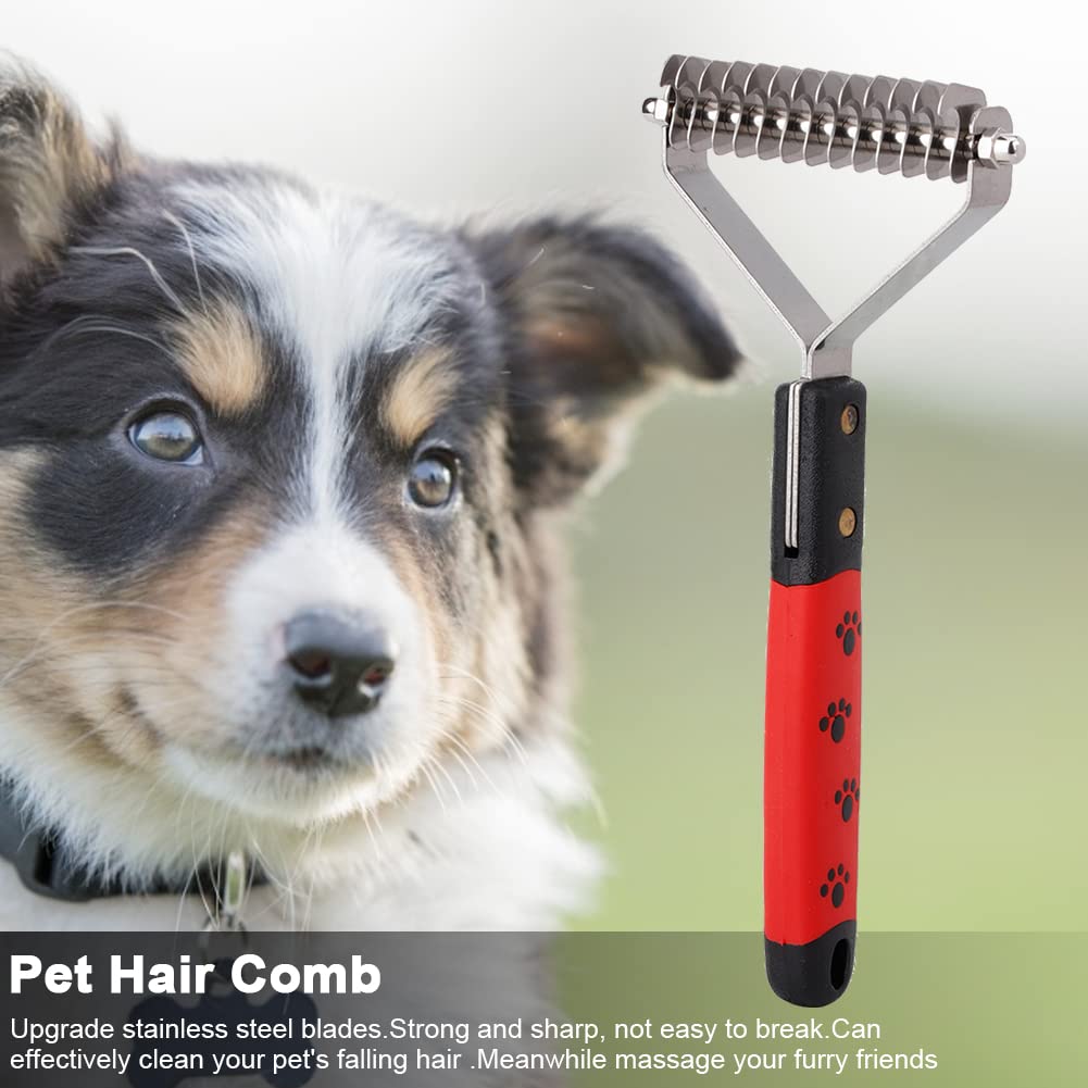Vitdipy Pet Open Knot Comb, Portable Cute Stainless Steel Blade Pet Open Knot Grooming Hair Comb Brush for Dogs Cats - Image 4