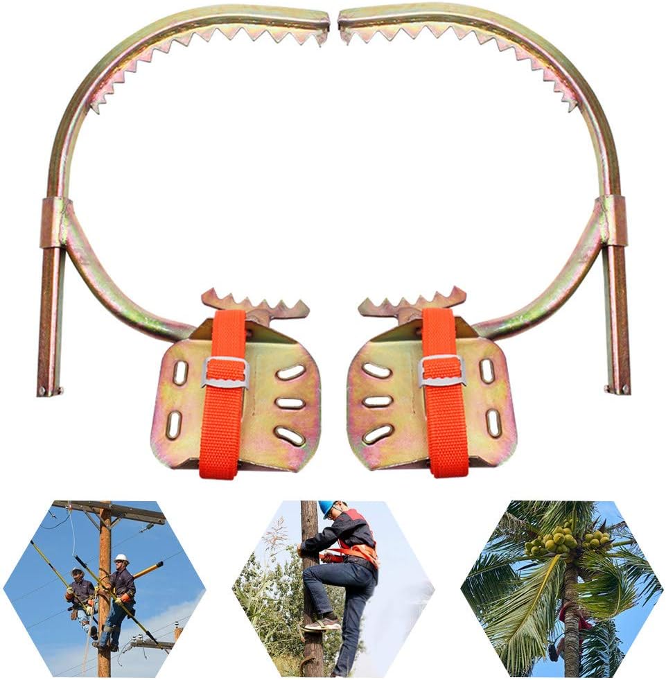 Tree Climbing Spikes, Tree Climbing Tool, Adjustable Pole