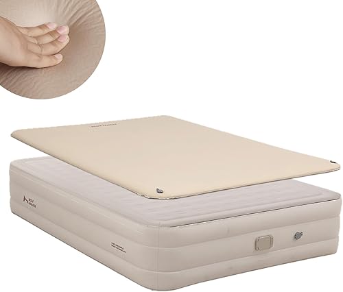 WOLF WALKER Colchón de aire de lujo con bomba eléctrica incorporada, cómodo colchón inflable elevado, tamaño Queen, individual, cama de aire