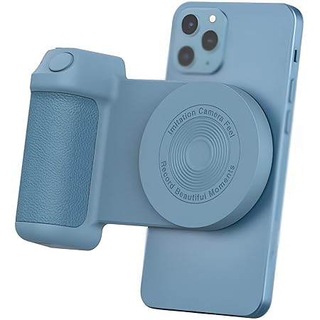 KIWIFOTOS Smartphone Handle Grip, Poignée Smartphone pour Grande Main Géante avec Détachable Télécommande Bluetooth, Enregistrement Vidéo Selfie Vlog Compatible avec Téléphones Universels 59 à 85mm