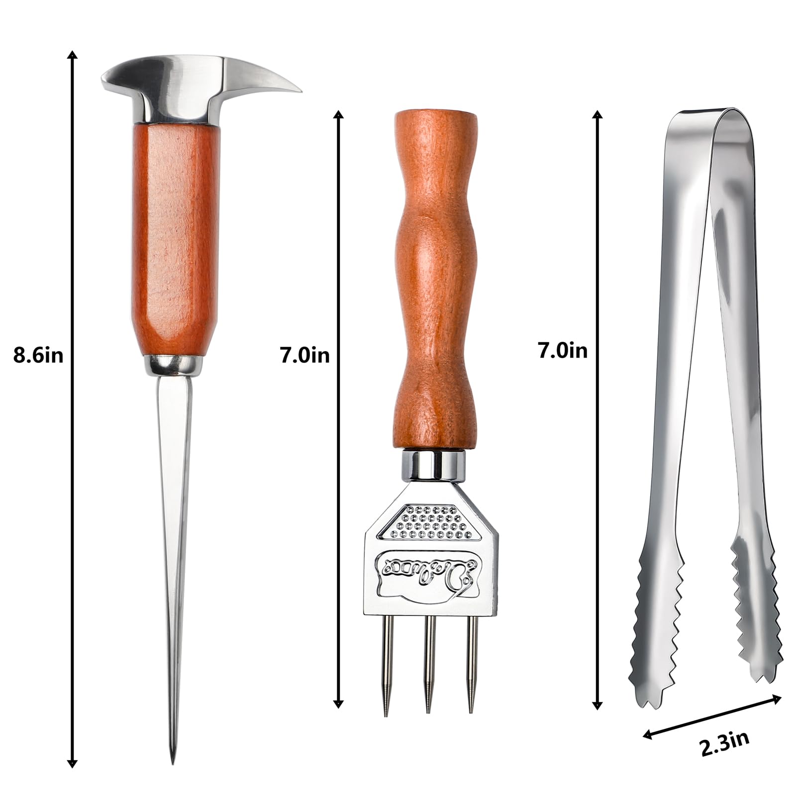 Amazon.com | Ice Pick set of 2-7 Inch and 8.6Inch Stainless Steel