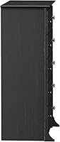 Vista 65 de Prepac Cómoda rústica estilo casa de campo, cómoda negra para dormitorio, cómoda con 5 cajones de 18.5 pulgadas de profundidad x 27.5 pulgadas