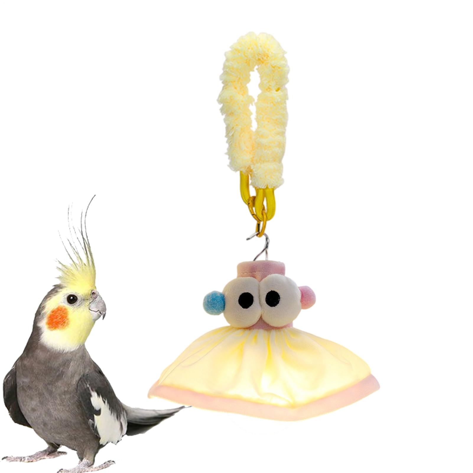 Luci aviarie per uccelli, luce gabbia per uccelli | Lampade per uccelli per la decorazione domestica | Modelli di illuminazione a forma di in peluche per contatore di vanità del bibl