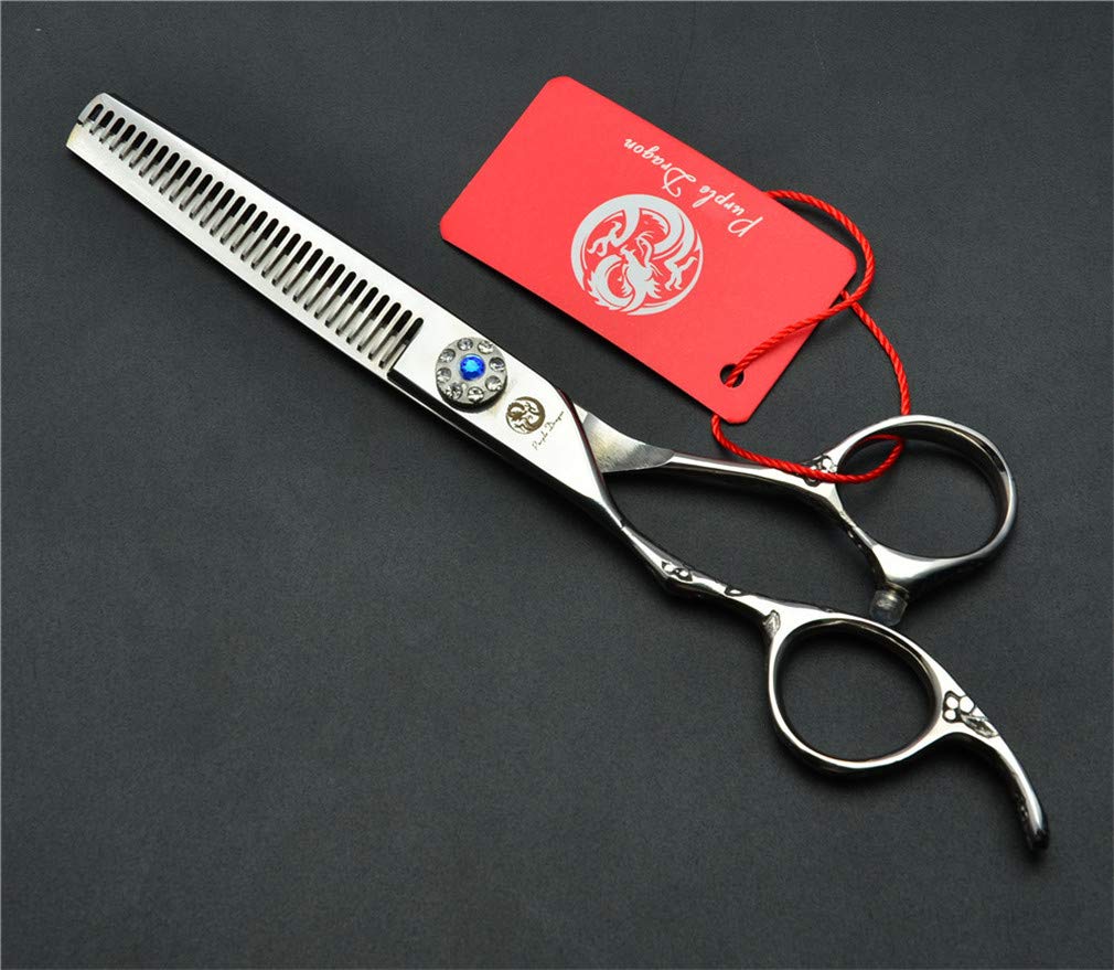 El Peluquero Profesional De La Mano Izquierda Tijeras 6 Pulgadas Conjunto, Tijeras De Peluquería De Acero Inoxidable 440C (Plano De Corte Y Dientes Shear), para El Salón, Peluqueros,6.0inch