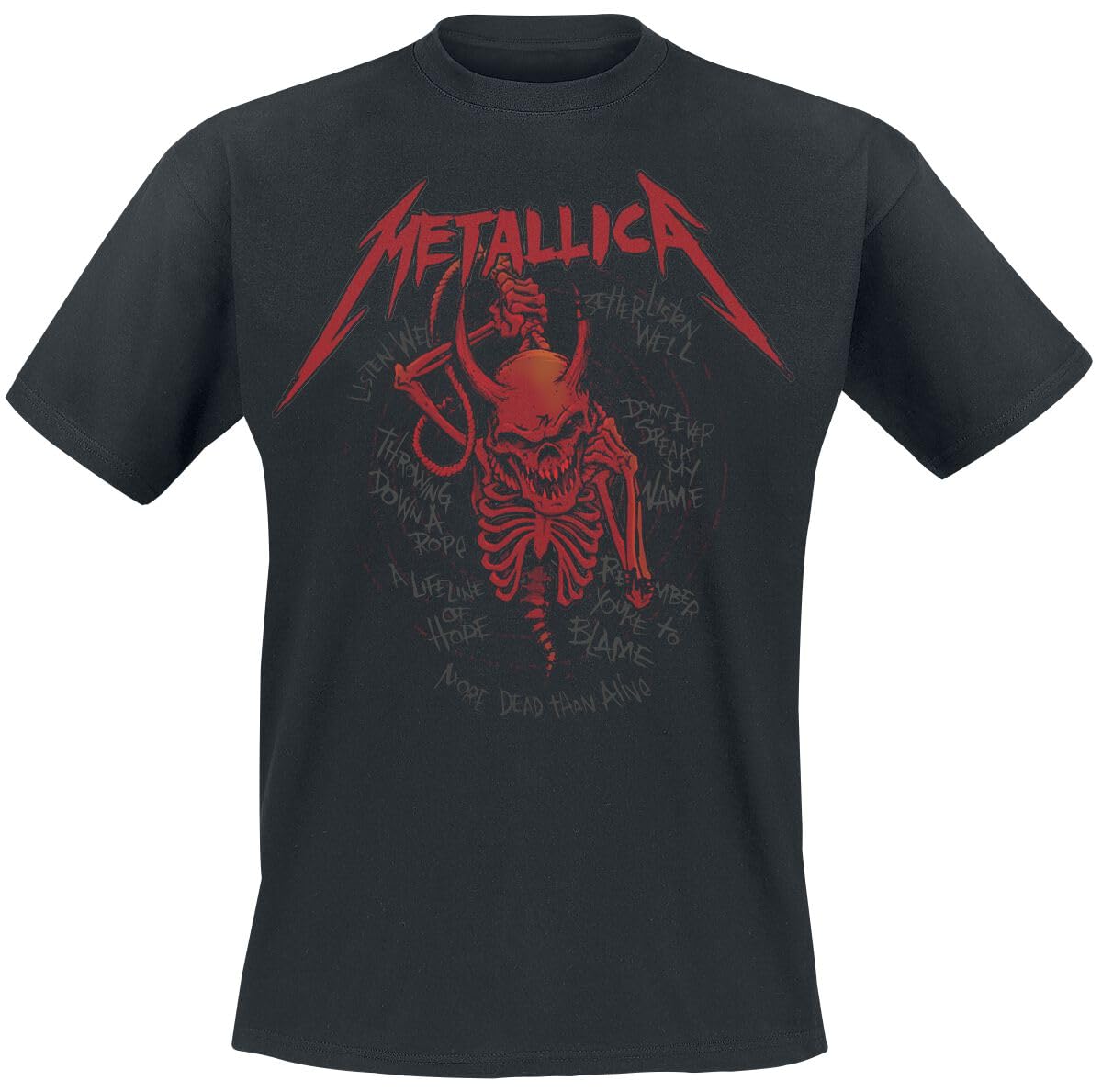 Metallica T Shirt Skull Screaming Red 72 Seasons Official Unisex Black M