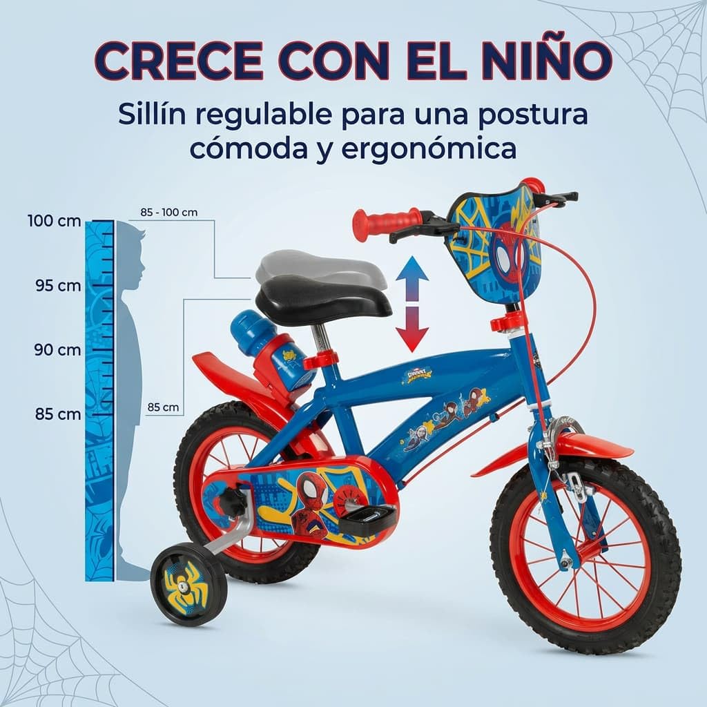 TOIMSA Bicicleta 12" Spiderman Huffy (3/5 años)
