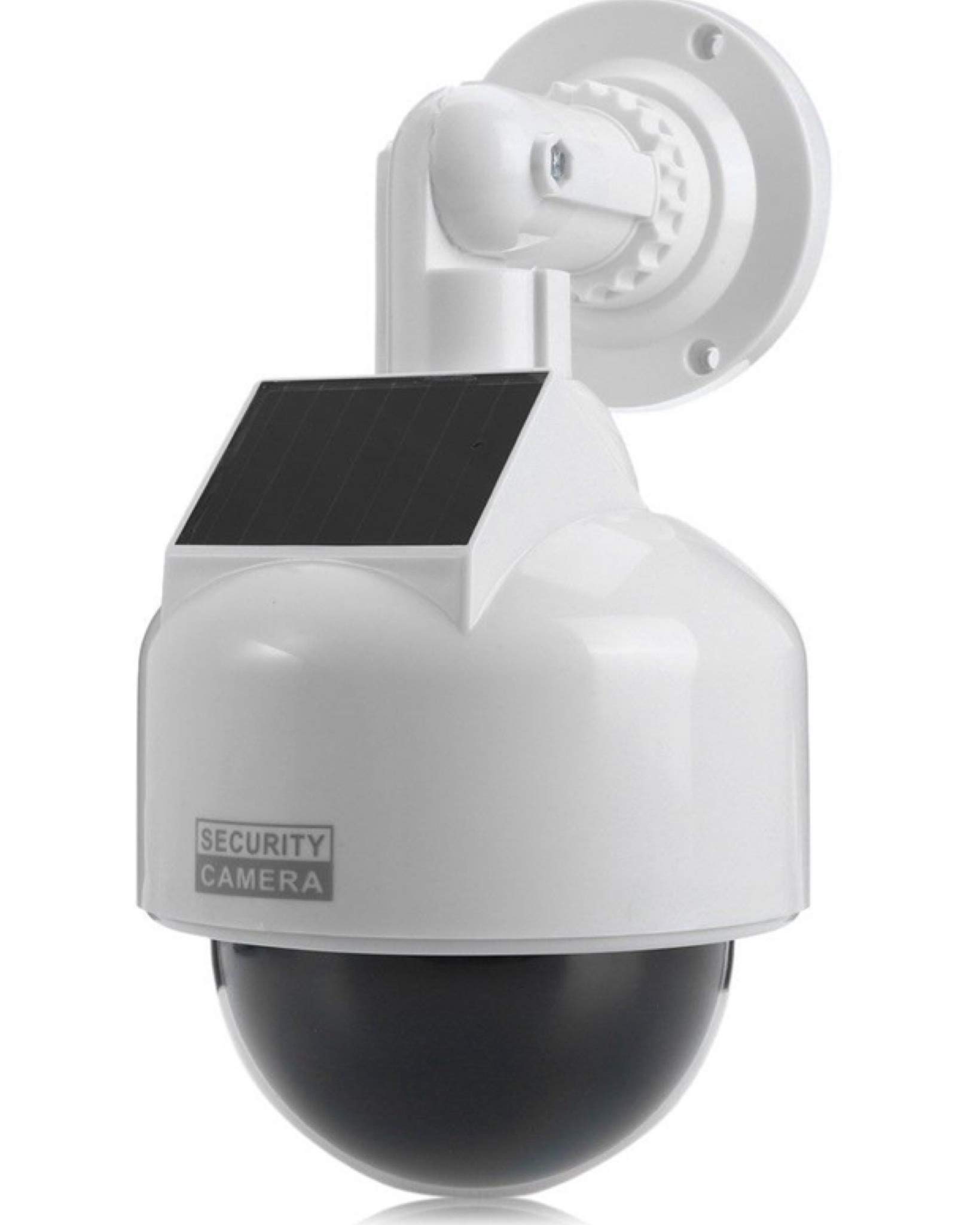 Lot de 4 caméras factice de surveillance solaires professionnelles Speed Dome - Avec objectif, câble et LED clignotantes