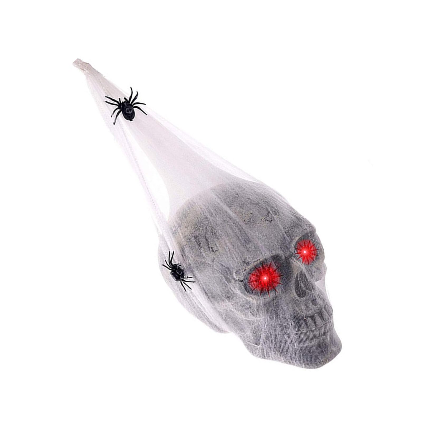Amazon.co.jp: 反応性光る頭蓋骨クモの巣恐ろしいハロウィーンの装飾 