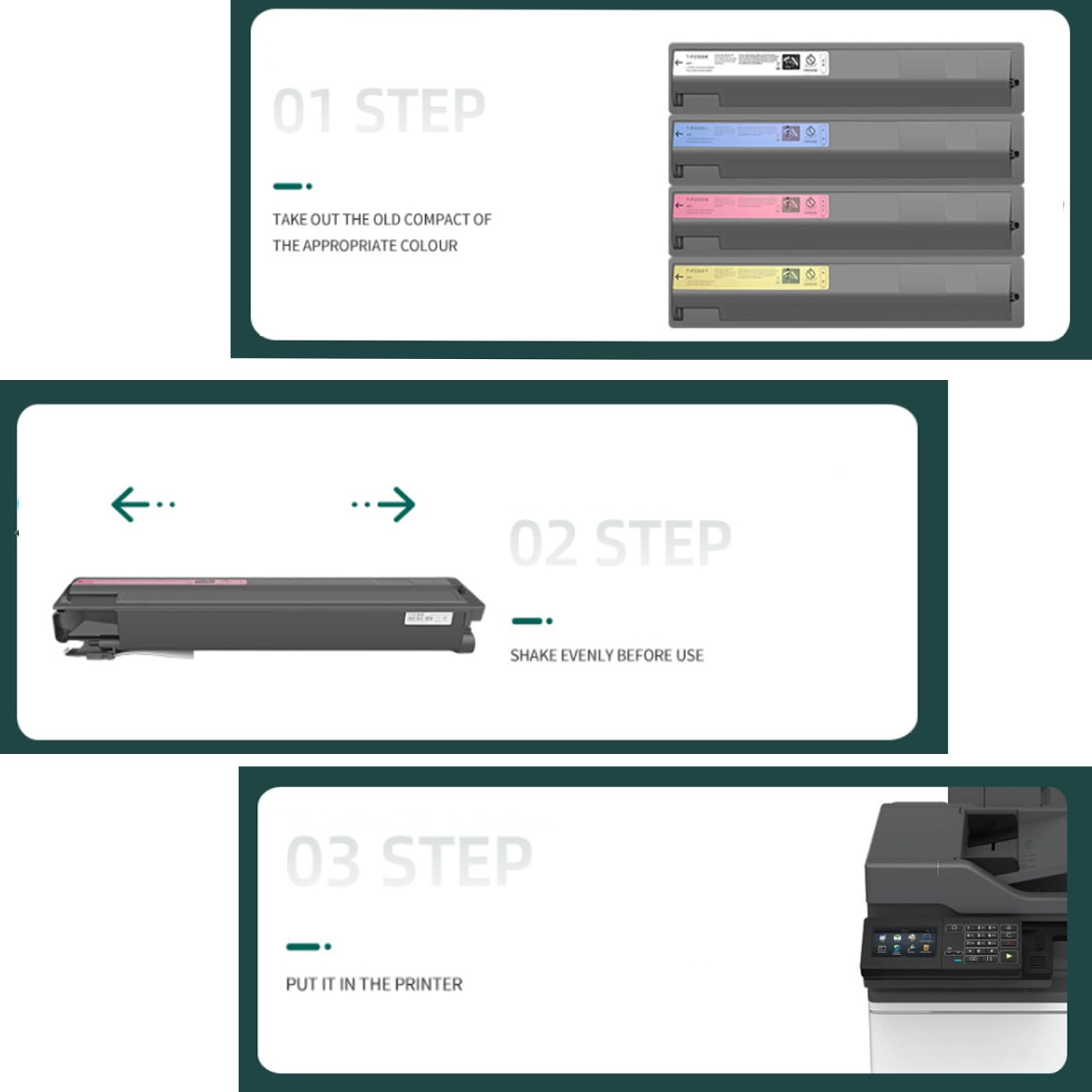 T-FC28 Cartuccia di Toner Compatibile per Toshiba con Chip