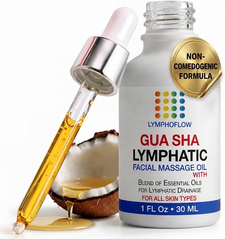 Óleo facial Bruizex para Gua Sha, rosto e pescoço, frasco com conta-gotas de 30 mL