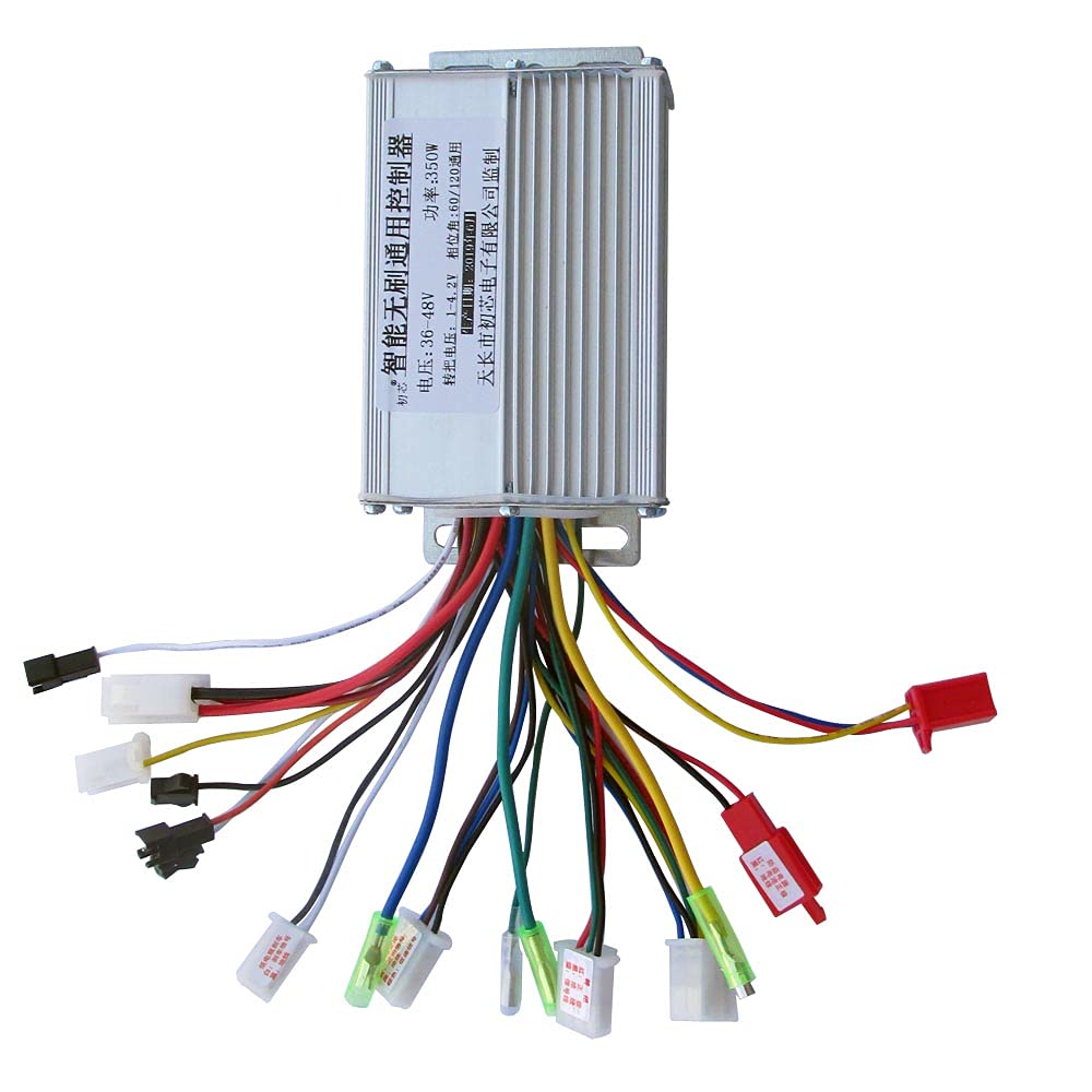 Controleur Trottinette Electrique,Contrôleur De Mo 36V/48V vélo électrique 350W contrôleur de moteur à courant continu sans brosse for vélo électrique e-bike Scooter accessoires de vélo électrique