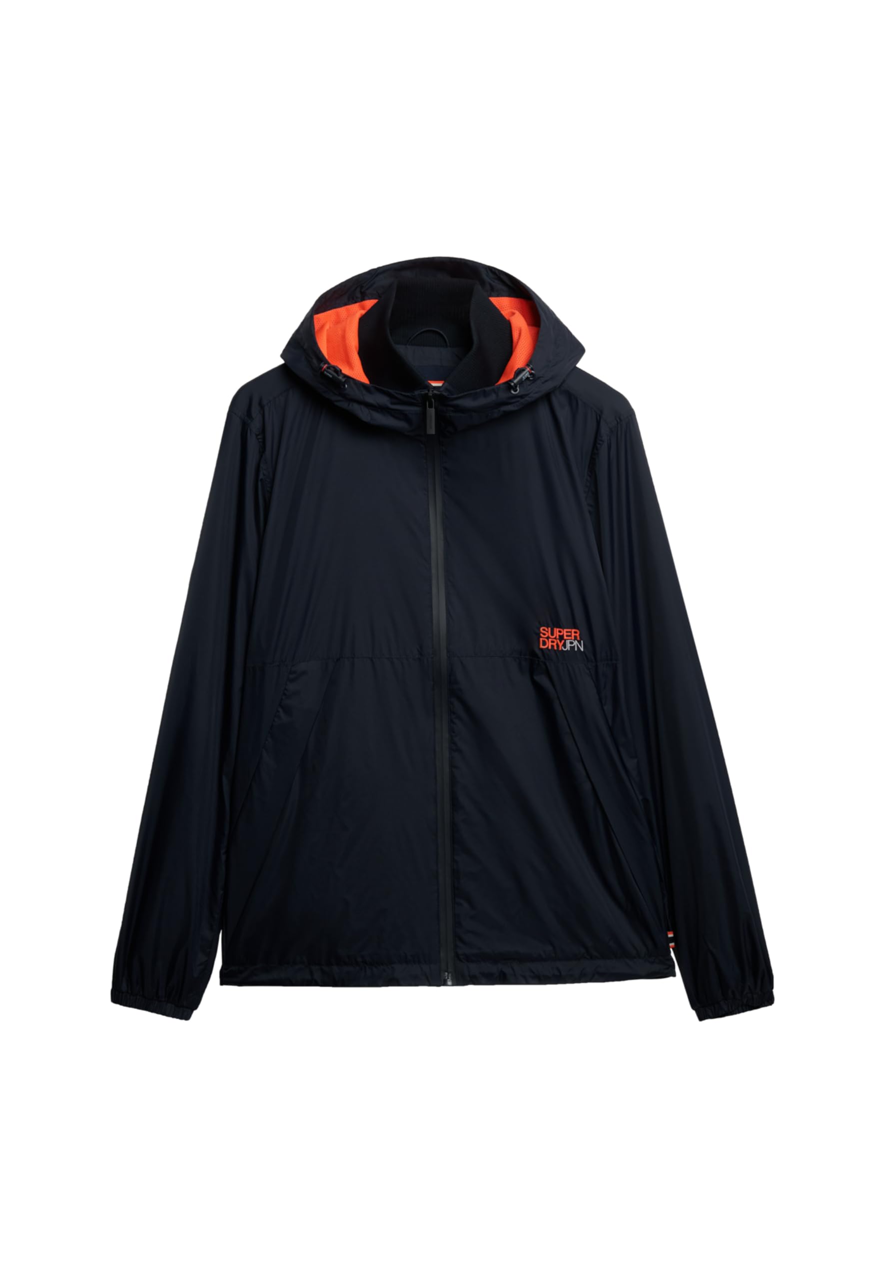 Superdry Men's Dark Navy Logo Hooded Logo Windbreaker Jacket, L