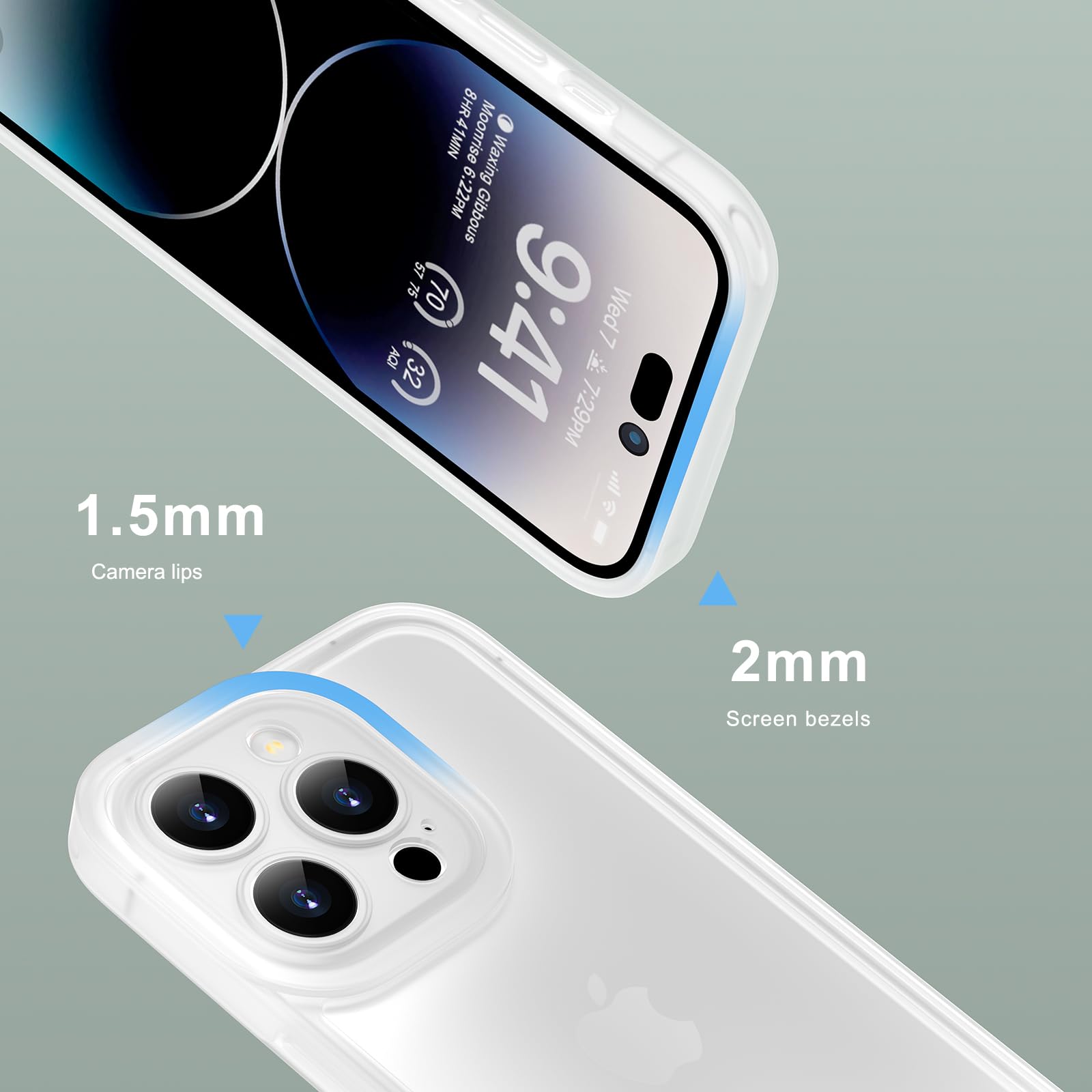 Amazon.co.jp: iPhone 14 Pro対応 半透明シリコンケース memumi超軽量