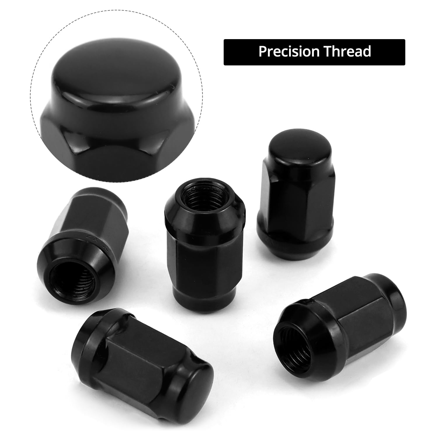 QWORK 20 Pezzi Dadi per Ruota M12 x 1.5 x 34 Compatibile con Honda Toyota Volvo