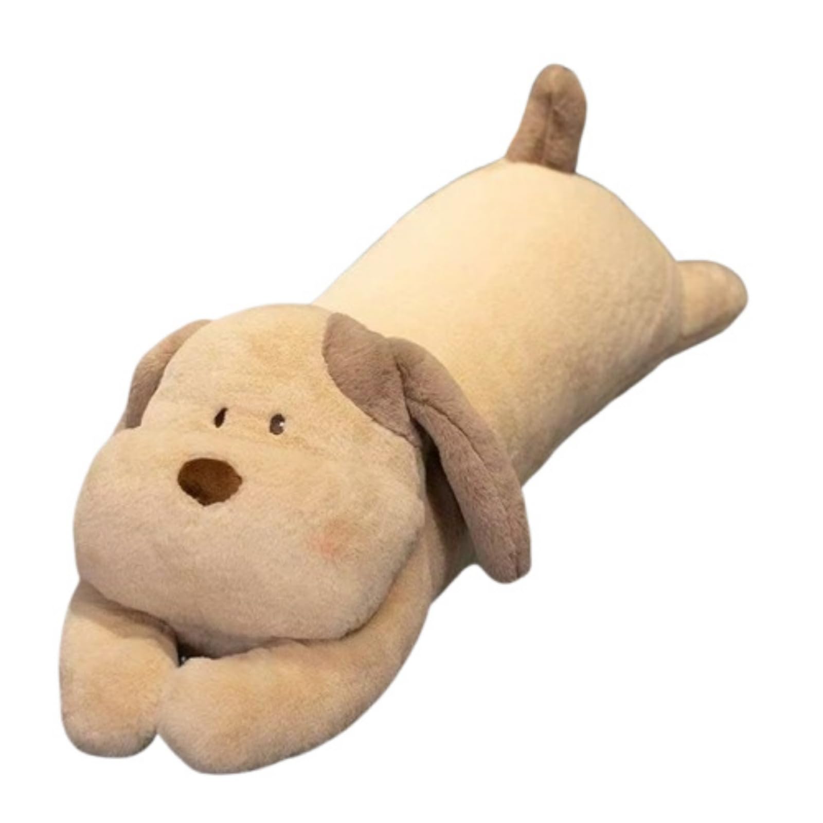 JORCEDI Long Dog Plush Pillow, Soft Stuffed Animal Body Pillow, Cute Cuddly Plushie, Sleeping Hugging Plush Pillow Stuffed Toy Cuddly Toy Fluffy Toys for Kids Adults Birthday (65cm)