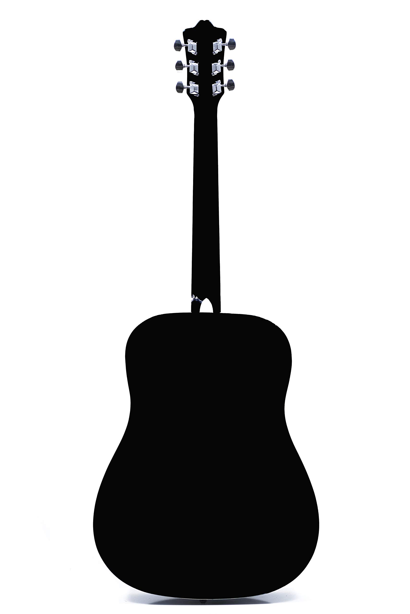 RayGar Guitare acoustique 4/4 avec cordes en acier Noir 104 cm