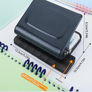 A4 Metal Paper Binder Machine 10-Hole Spiral Binding Machine Remove Paper Static Binding Machine Cash Binding Machines, A