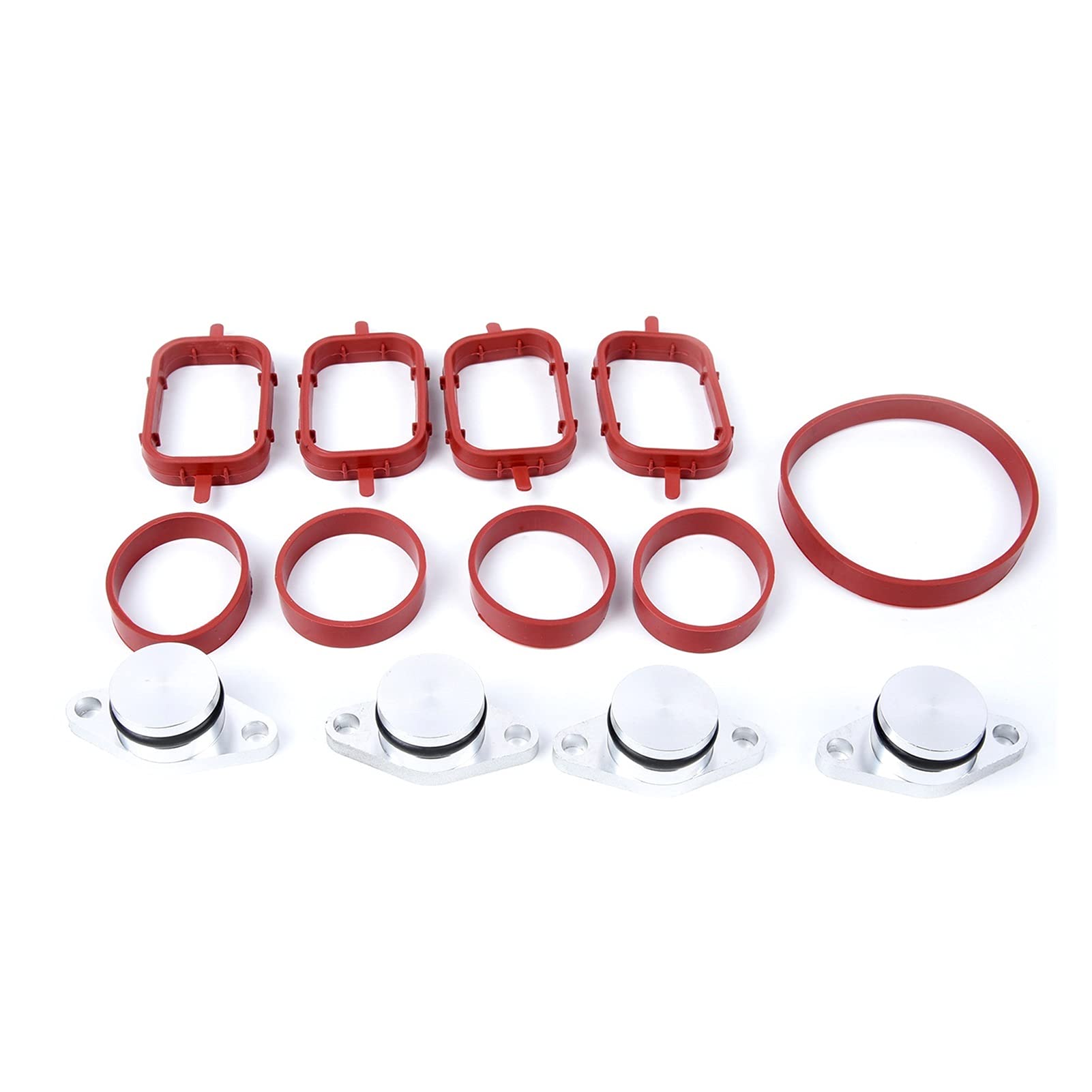 GVGMTAEAVZ 4pcs Swirl Flaps Blanks Bungs Gaskets Compatible With IBMW M47 E46 320d 330d 525d Cyl Head Valve Cover Gasket Car air intake