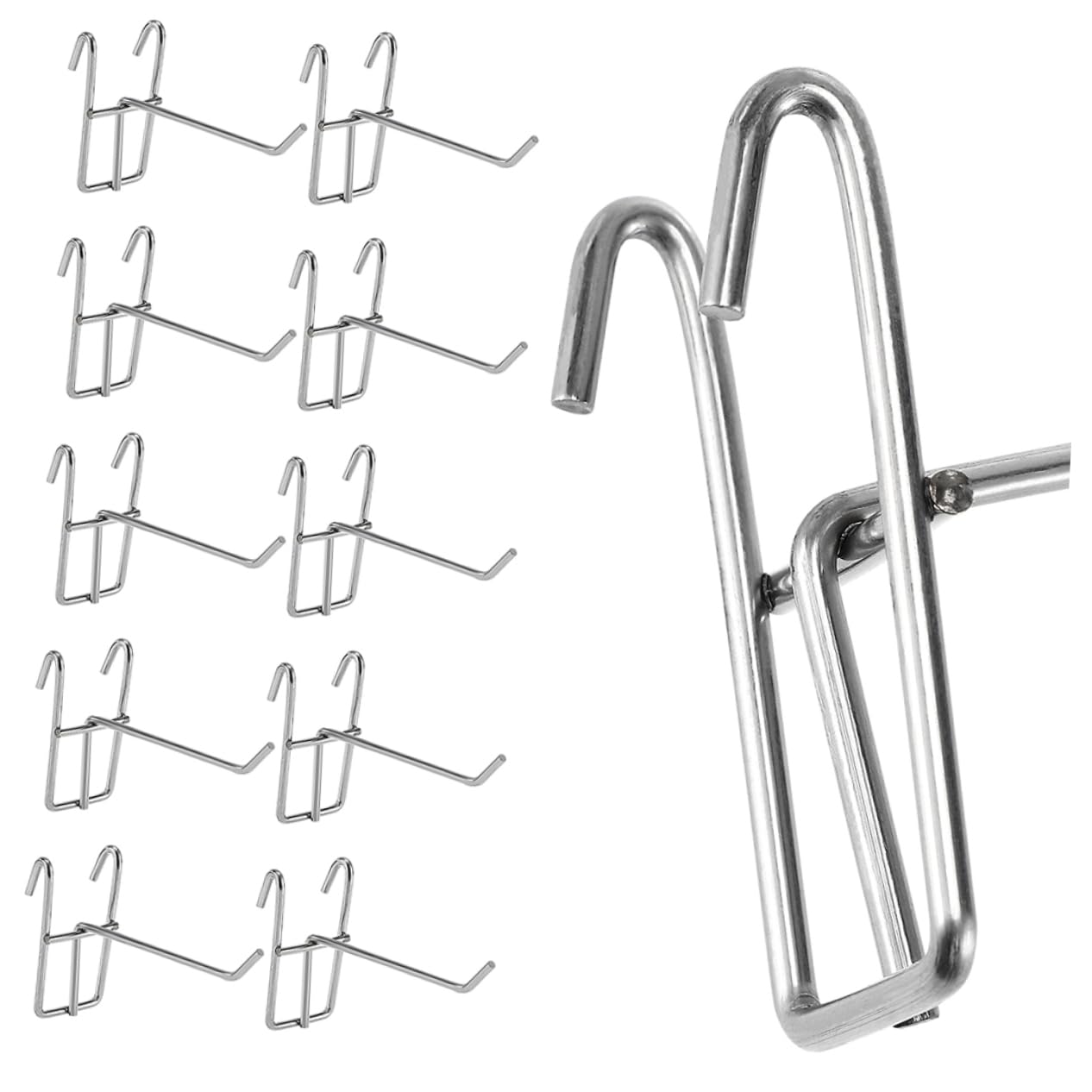 STOBAZA Grid Wall Accessories 40pcs Wire Hooks Display Hook Retail Setting Friendly