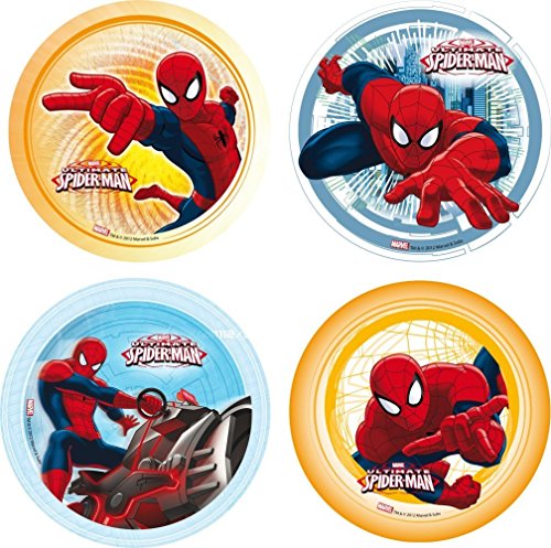 Disque pate à sucre SPIDERMAN - diamètre 21cm - pour decor gateau anniversaire SPIDERMAN