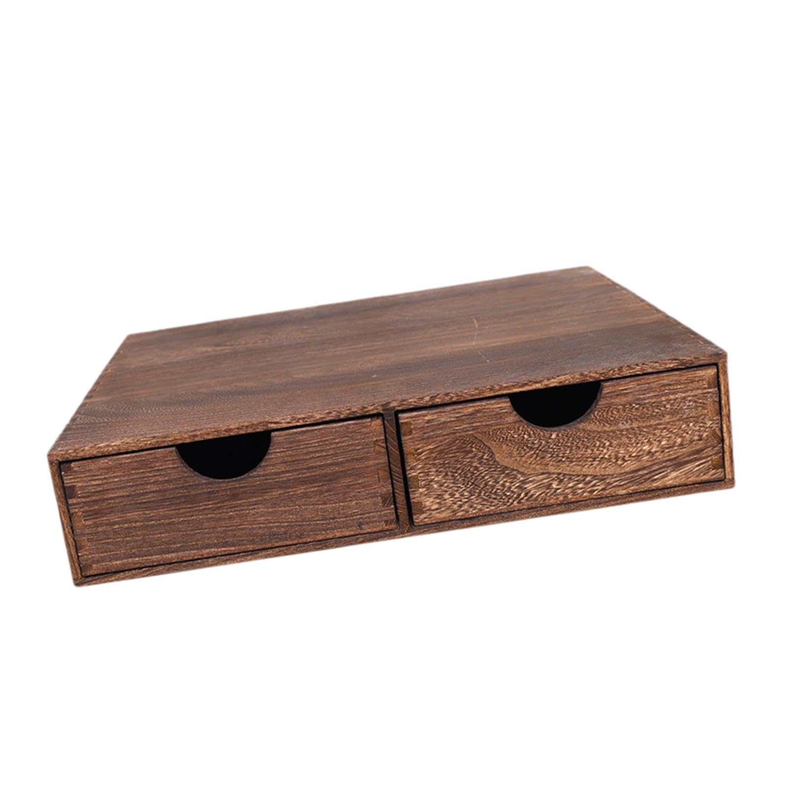 Organizer in Legno per Cialde di caffè con Due Scomparti, Ideale per Uso Domestico, Marrone