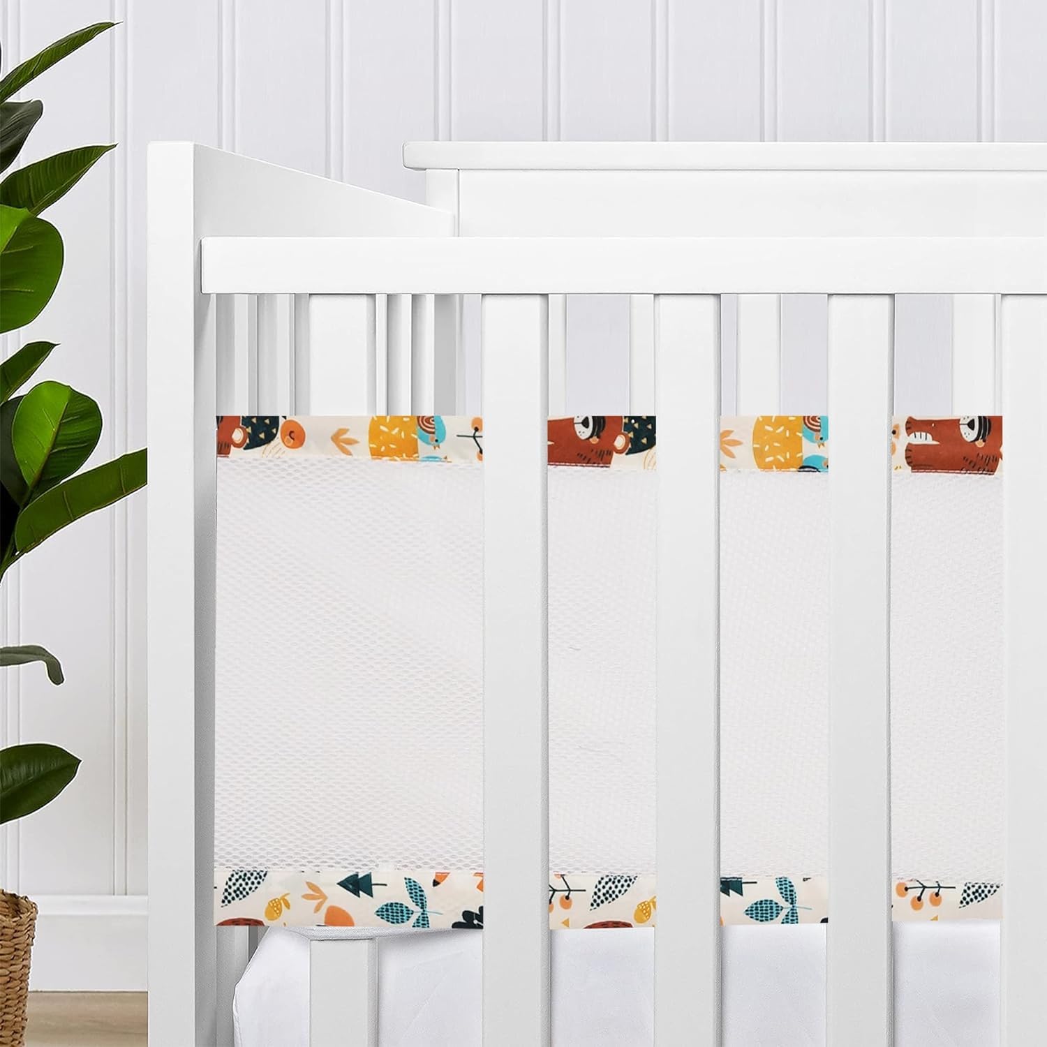 Gordon Home Breathable Mesh Crib Liner Best for Your Baby Safety Fits Full Four Sides of Crib Bed 28 X 360 Cms (Pandora) 3