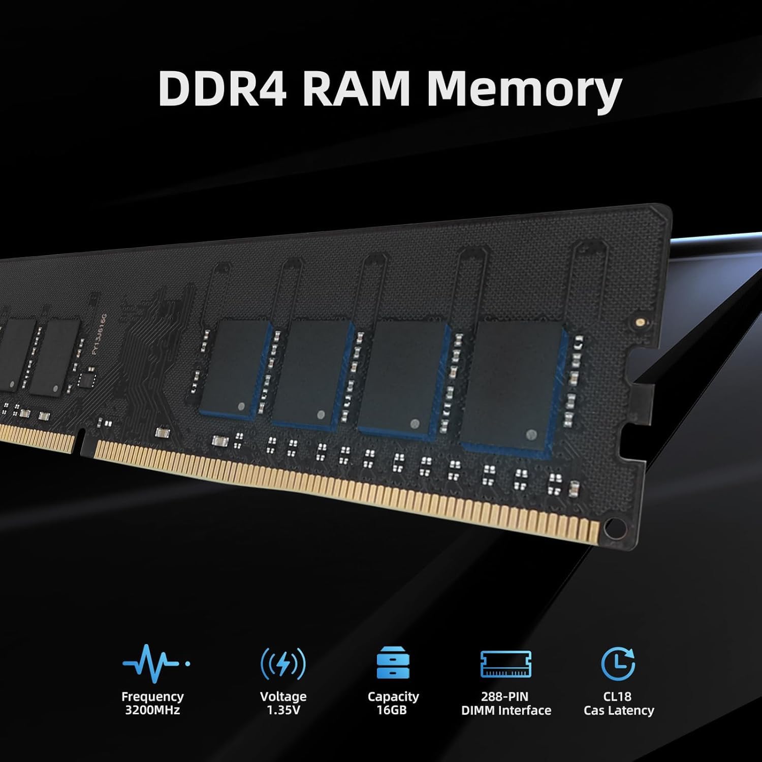 KingSpec 8 GB DDR4 RAM 3200 MHz für Desktop – Plug-and-Play, Heim- und Bürogebrauch, Standardversion, 288-poliger DIMM CL18 1,35 V Computerspeicher, kompatibel mit den meisten Intel/AMD-PCs