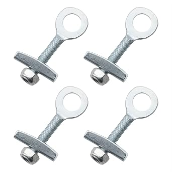 ZRM&E Bicycle Chain Adjuster 4PCS Adjustable Chain Buckle Bike Wheel Fixing Button Zipper Chain Tensioner Chain Adjuster for Dead Fly Bicycles Folding Bicycles and Mountain Bikes