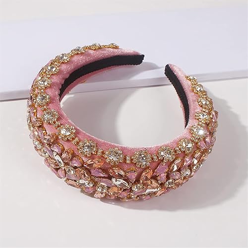 Miniatura 4 de YAZILIND Diadema simple de lujo Rhinestone Retro barroco estilo accesorios para el cabello (color 1)