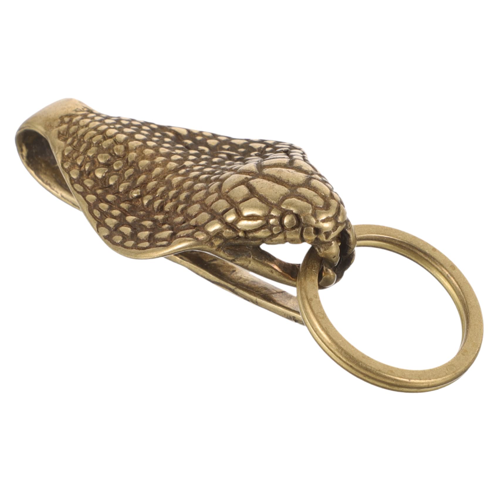 Llavero con Forma de Serpiente de Cobre, Colgante con Gancho para Llave, Llavero Antiguo, Llavero con Gancho, Llavero Retro (como se Muestra x 5 Piezas, 5 x 2,3 cm)