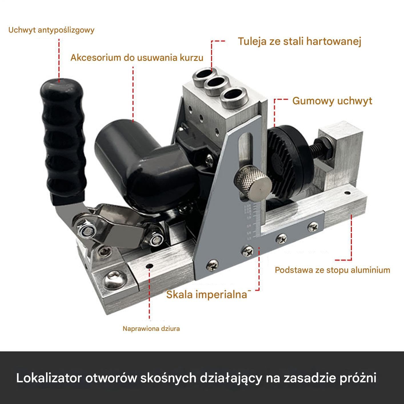Przenośna Prowadnica Do Wiertarki Lokalizator Otworów Do Metalu | Wielofunkcyjny Wskaźnik Punktu Wiercenia Do Obróbki Drewna Metalu Remontu Domu Mebli