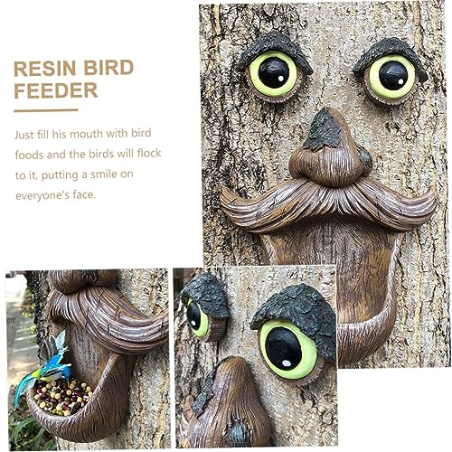 Mangeoire à oiseaux forme de tête arbre originale pour décoration de jardin - 8
