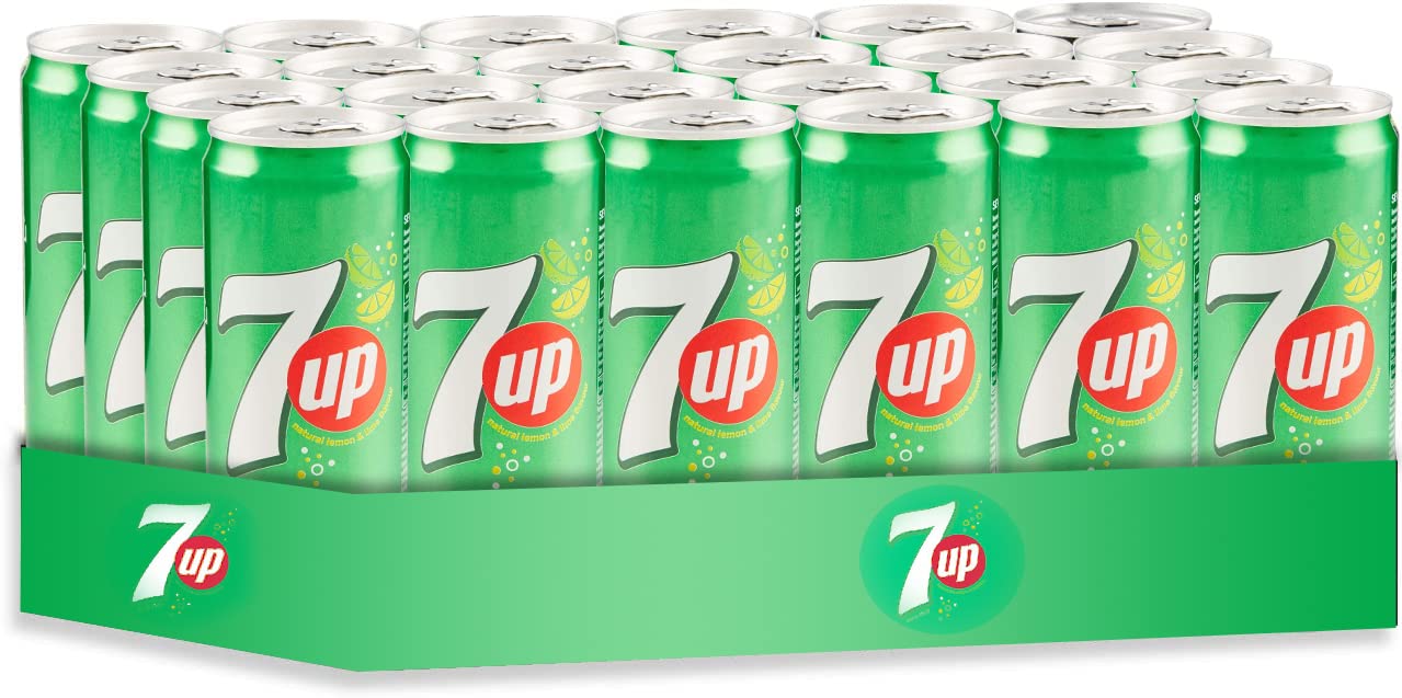 24X Seven Up - Bevanda Analcolica al Gusto di Limone e Lime 330 ml [33 cl] - Bibita Americana Frizzante