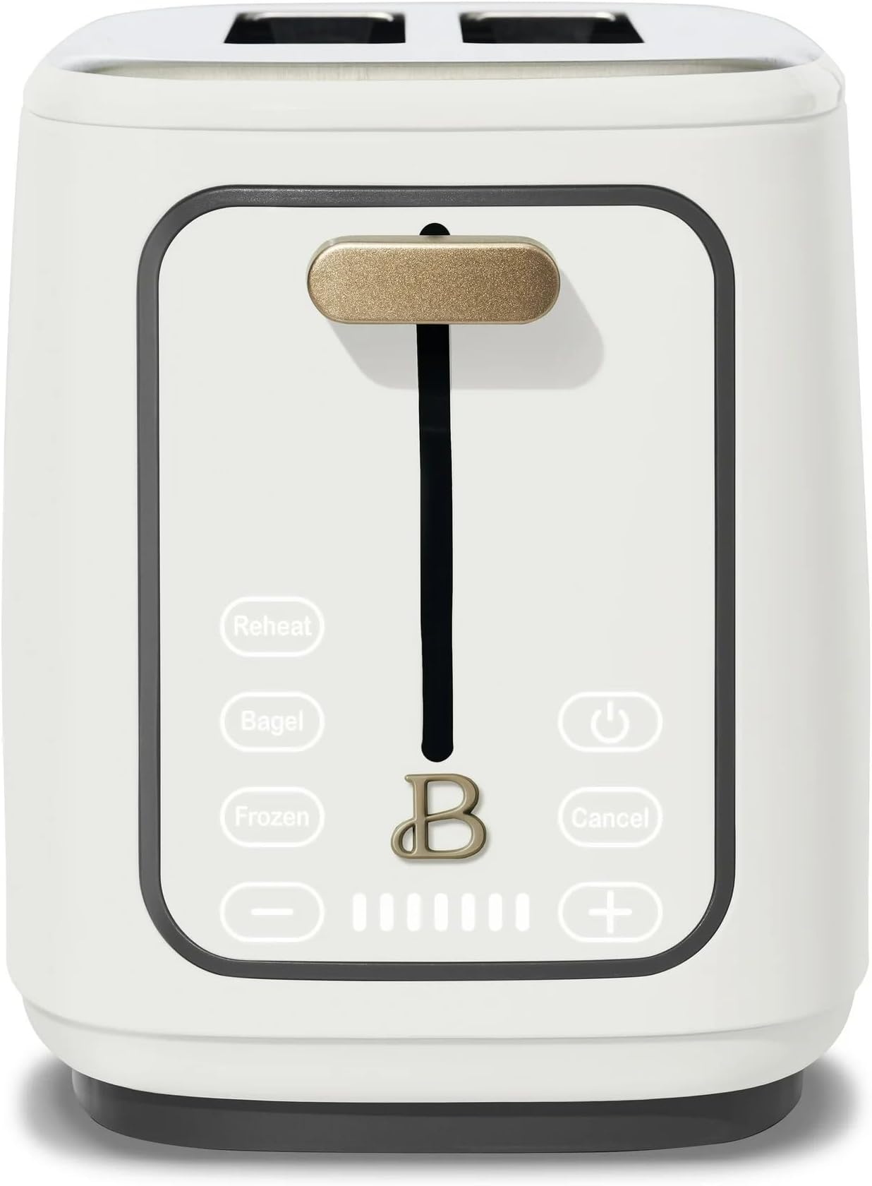 Beautiful 2 Slices Toaster with Touch-Activated Display, 7 Browning Settings, Bagel & Frozen Bread Presets, Slide-Out Crumb Tray Stylish Kitchen Toaster by Drew Barrymore (White Icing)