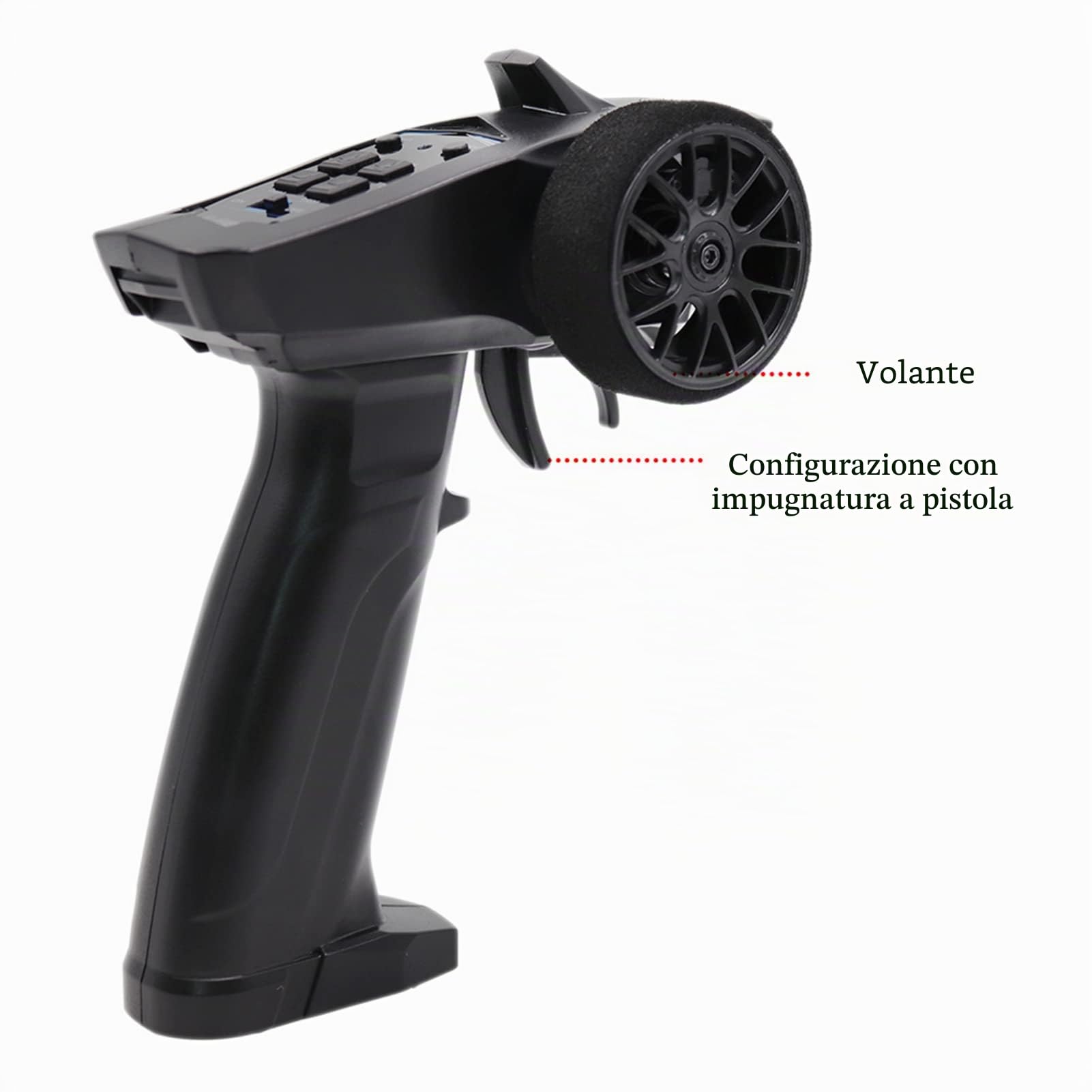 Telecomando 2.4GHz 4CH radio comando kyosho inferno neo Trasmettitore e Ricevitore Radiocomando a 4 Canali con Configurazione a Pistola, Accessorio Hélicoptères