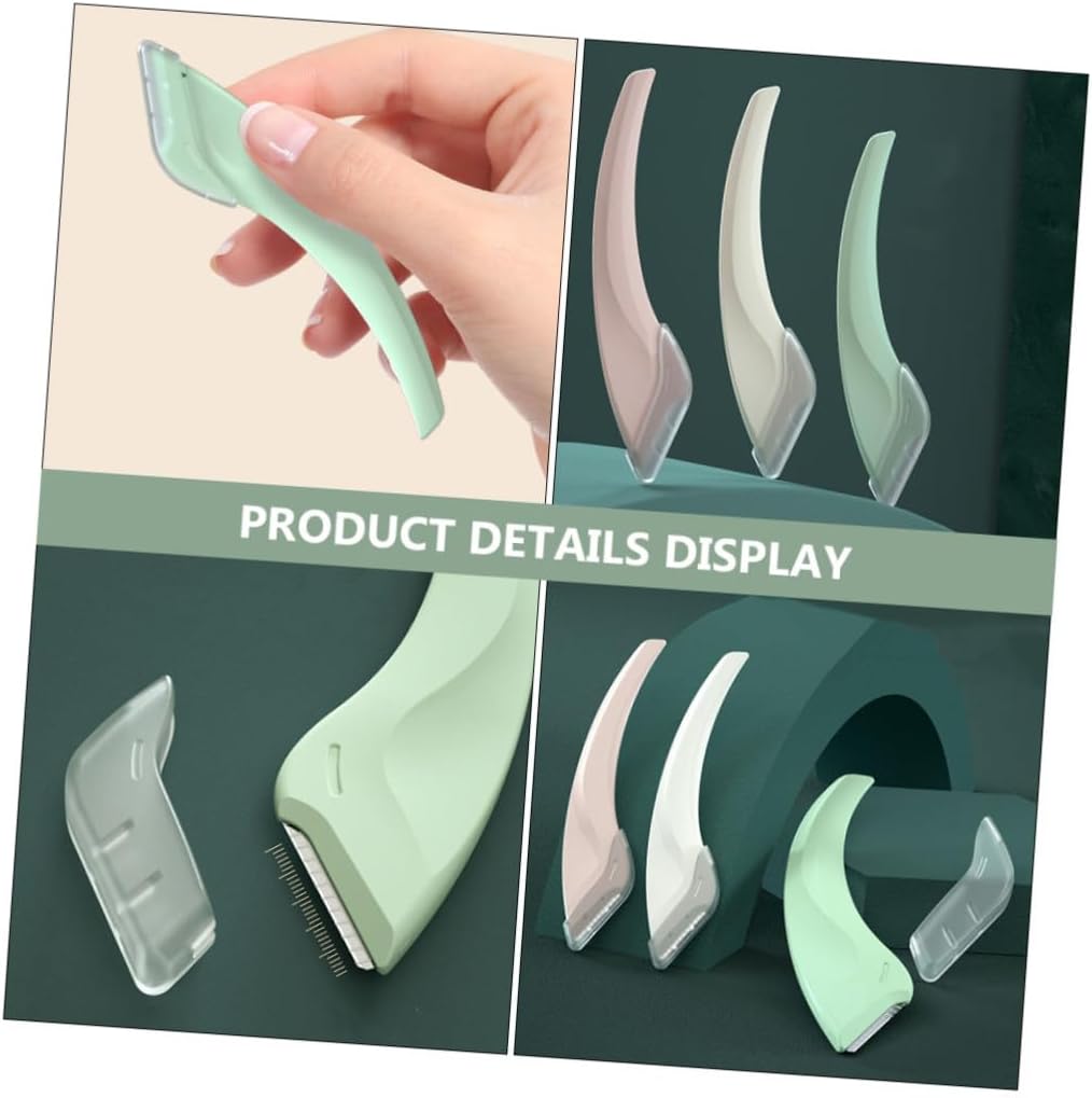 Alipis Compact Eyebrow Trimmer and Eyebrow Razor 4pcs 2 Boxes Curved Portable Makeup Tool for Women Home Facial Hair Removal Random Color