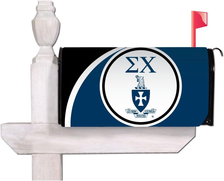 VictoryStore Outdoor Mailbox Cover - Sigma Chi, Design 4, Crest, Magnetic Mailbox Cover