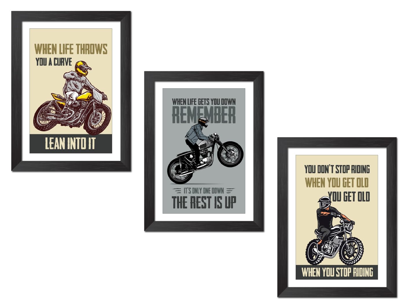 Motorcycle Posters Framed - Motivational Wall Art -1 Motorcycle Posters Framed - Motivational Wall Art -1
