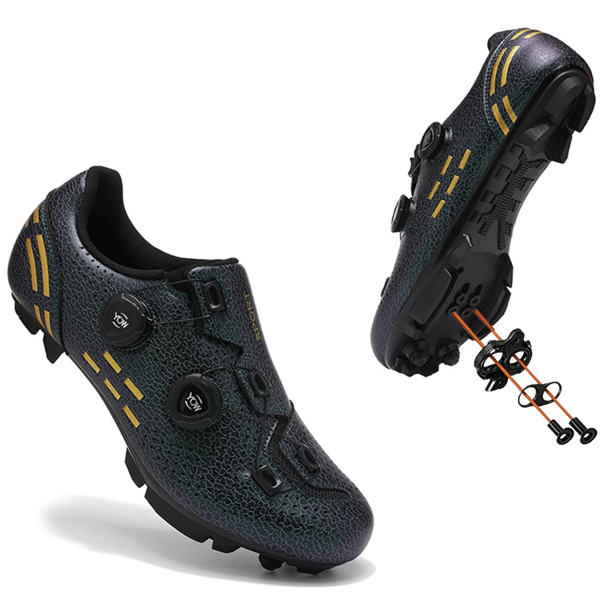 Zapatos Bicicleta de Montaña Hombre Mujer Zapatilla de Ciclismo