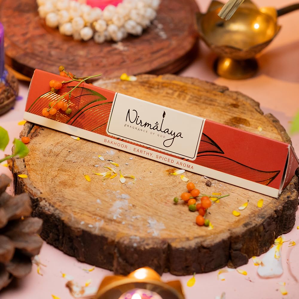 Premium Bakhoor Incense Sticks | Pack of 40 Sticks | 100% Natural & Charcoal-Free | Luxury, Hancrafted Organic Agarbatti for Pooja, Meditation, Yoga and Aromatherapy