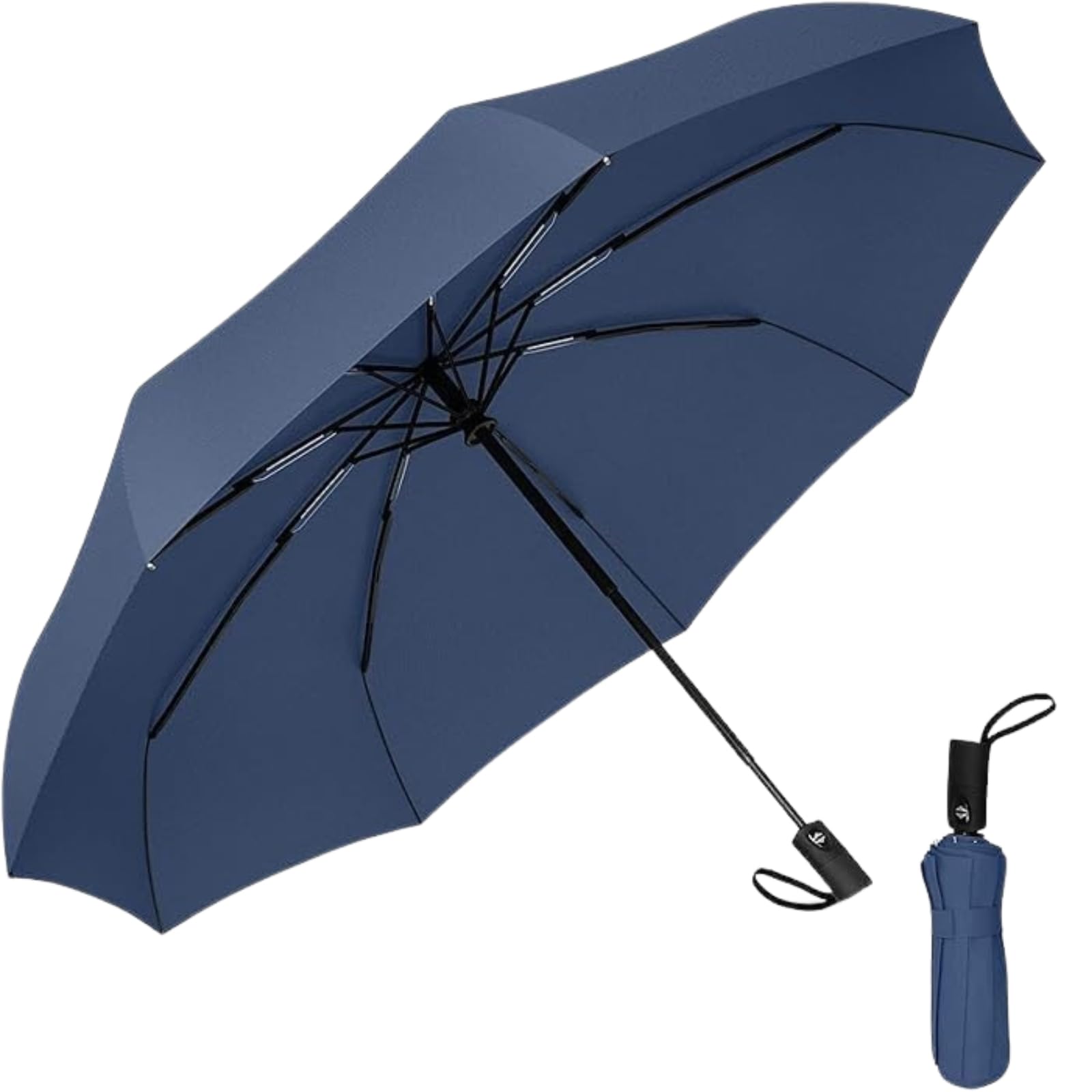 alfilix Automatic Travel Umbrella - Stylish Windproof For Rain & Compact, Strong for Wind, Auto Open/Close Button, Travel-Friendly 3-Fold Design Perfect Umbrella for Men & Women-picture-50